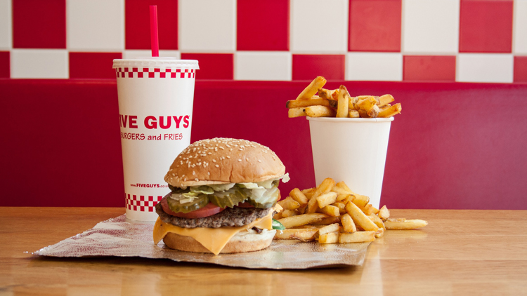 Five Guys standard meal